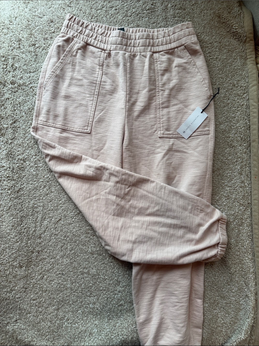 AG Adriano Goldschmied Nova Textured Cotton Slub Sweatpants, Size M - NWT!
